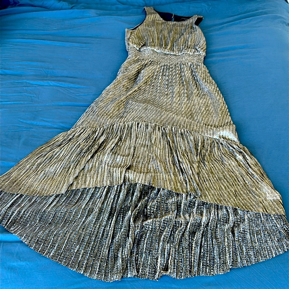 Long Golden/Metallic Greecian Goddess Dress